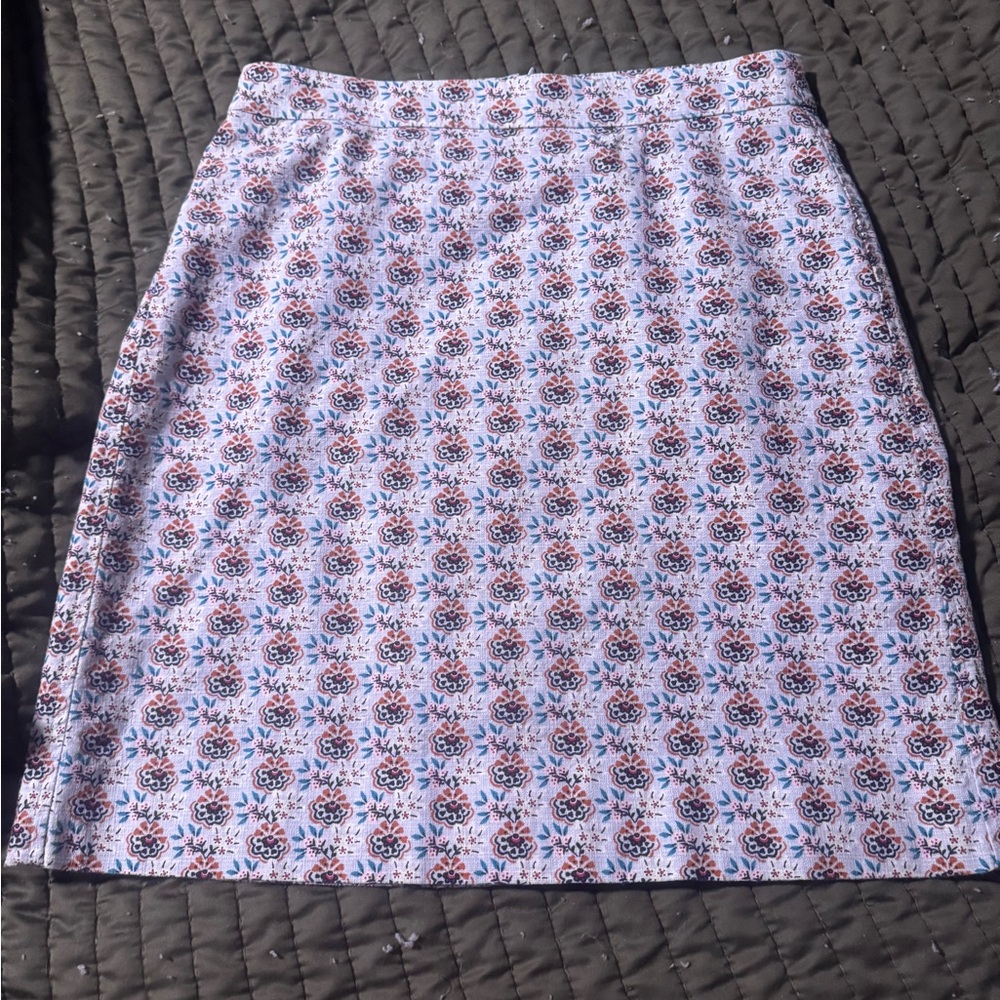 Floral Patterned Skirt - Pink and Blue